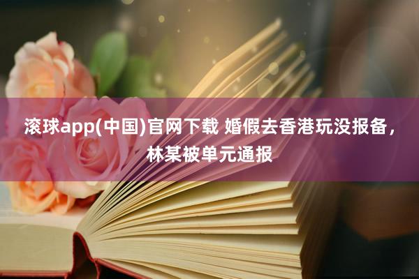 滚球app(中国)官网下载 婚假去香港玩没报备，林某被单元通报