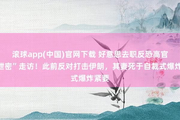 滚球app(中国)官网下载 好意思去职反恐高官受“泄密”走访！此前反对打击伊朗，其妻死于自裁式爆炸紧要
