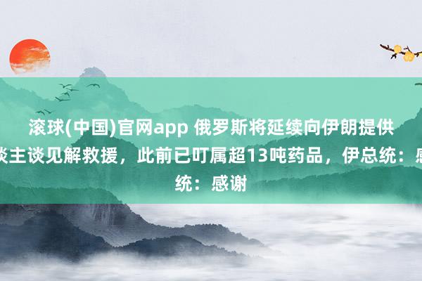 滚球(中国)官网app 俄罗斯将延续向伊朗提供东谈主谈见解救援，此前已叮属超13吨药品，伊总统：感谢