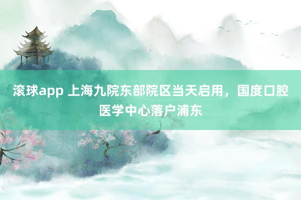 滚球app 上海九院东部院区当天启用，国度口腔医学中心落户浦东