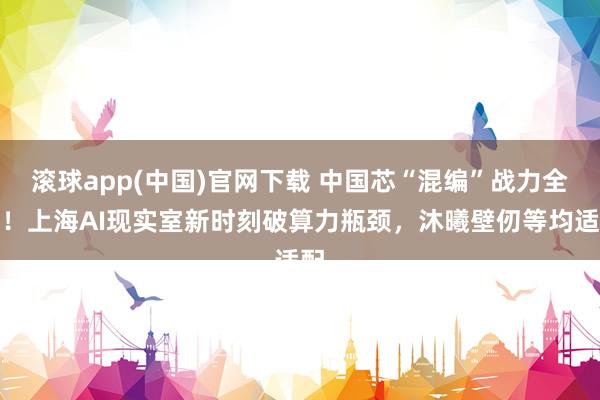 滚球app(中国)官网下载 中国芯“混编”战力全开！上海AI现实室新时刻破算力瓶颈，沐曦壁仞等均适配
