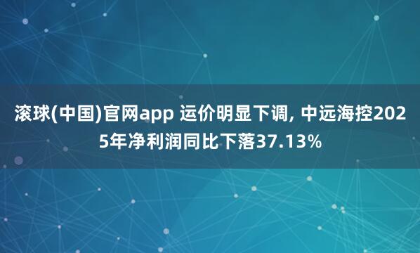 滚球(中国)官网app 运价明显下调， 中远海控2025年净利润同比下落37.13%