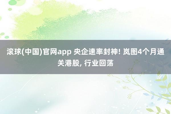滚球(中国)官网app 央企速率封神! 岚图4个月通关港股, 行业回荡