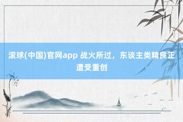 滚球(中国)官网app 战火所过，东谈主类精良正遭受重创