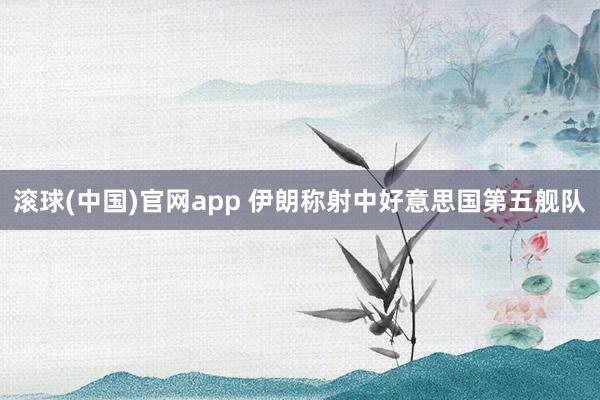 滚球(中国)官网app 伊朗称射中好意思国第五舰队
