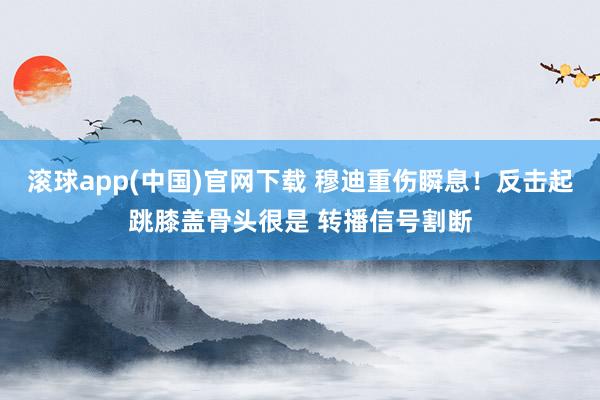 滚球app(中国)官网下载 穆迪重伤瞬息！反击起跳膝盖骨头很是 转播信号割断