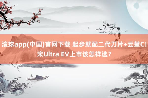 滚球app(中国)官网下载 起步就配二代刀片+云辇C！宋Ultra EV上市该怎样选？