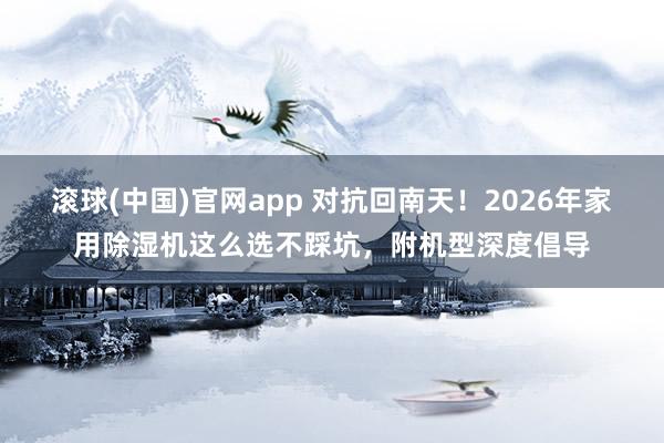 滚球(中国)官网app 对抗回南天！2026年家用除湿机这么选不踩坑，附机型深度倡导