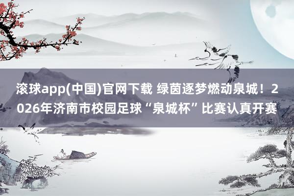 滚球app(中国)官网下载 绿茵逐梦燃动泉城！2026年济南市校园足球“泉城杯”比赛认真开赛