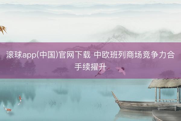 滚球app(中国)官网下载 中欧班列商场竞争力合手续擢升