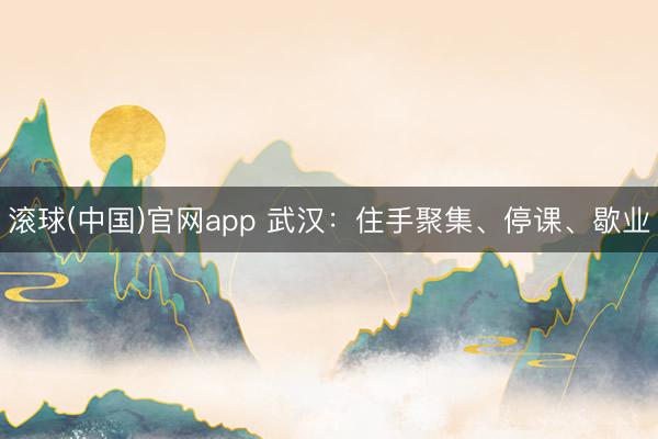 滚球(中国)官网app 武汉:住手聚集、停课、歇业