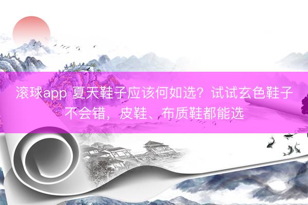 滚球app 夏天鞋子应该何如选？试试玄色鞋子不会错，皮鞋、布质鞋都能选